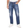 TAKESHY KUROSAWA Jeans Uomo Slim Denim Blu W30, Strappi, Effetto Used