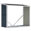 Outsunny Portalegna da Esterno in Acciaio Zincato con Tetto Inclinato, 1,34 m², Grigio Scuro | Aosom Italy