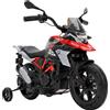 AIYAPLAY Moto Elettrica per Bambini 3-8 Anni 12V Licenza BMW G310 GS, Batteria al Litio, Rotelle Rimovibili, Rosso | Aosom Italy