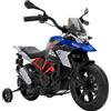 AIYAPLAY Moto Elettrica per Bambini 3-8 Anni 12V Licenza BMW G310 GS, Batteria al Litio, Rotelle Rimovibili, Blu | Aosom Italy