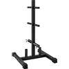 SPORTNOW Rastrelliera Portadischi 3 Livelli con Adattatori 2,5/5 cm Nero | Aosom Italy