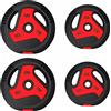 SPORTNOW Dischi Palestra con Maniglie, 20 kg, Foro 2.5cm, Set 4 | Aosom Italy