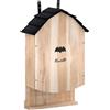 PawHut Casetta per Pipistrelli in Legno di Abete a 3 Camera con Gancio Posteriore, per Oltre 15 Pipistrelli, Color Legno | Aosom Italy