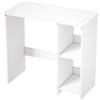 HOMCOM Scrivania per Computer con 2 Ripiani Aperti, 80 cm, Bianco | Aosom Italy