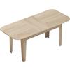 HOMCOM Tavolo da Pranzo Ovale Allungabile, 140-180 cm, in Rovere | Aosom Italy