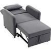 HOMCOM Poltrona Letto 3 in 1 Estraibile con Schienale Regolabile | Aosom Italy