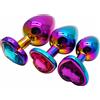 SuperLove Heart Jewel Butt Plugs Training Kit Multicolor