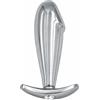 SuperLove Penis Butt Plug Silver-Clear Gem