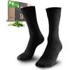 PAIXX Calzini in bambù di alta qualità, da uomo, 43-46 e 39-42, 4/8 paia, colore nero, anti-sudore, antibatterici, traspiranti contro i piedi del sudore