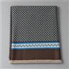 Amirante Antica Sartoria Napoletana Sciarpa uomo in pura lana e seta marrone con fantasia geometrica
