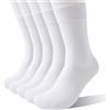Wamicu Calzini Uomo 5 Paia in Cotone, Morbidi e Traspiranti per Sport Casa | Calzini classici di base per ufficio d'affari casual