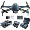 CHUBORY Drone con Telecamera 4K HD per Principianti, 84 Minuti di Volo (3 Batterie), 800m Portata WiFi FPV, Motore Brushless, F89-IT-260613-2