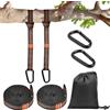 Vicloon 2 Pezzi Cinghie per Amaca, 300 cm Cinghie Amaca con 2 Moschettoni e 1 Borsa portaoggetti, Contiene Fino a 300 kg, Set di Fissaggio per Campeggio All'Aperto, Amaca, Altalene, Arancione