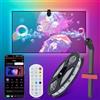 Diyife Retroilluminazione LED per TV [Versione Aggiornata-4M] Striscia LED TV, Sensori AR Rilevano il Colore, LED TV 4 Metri con App Controllato e Controller per TV da 50-60 Pollici,PC,Gaming e Feste