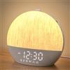 LIORQUE Sveglia Luminosa con Simulazione Alba, Sveglia da Comodino | Bluetooth, Rumore Bianco, 30 Suoni Rilassanti, Timer Spegnimento, Design Senza Schermo, Luce Notturna Regolabile