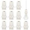 JABNOW 10 pezzi portalampada E14 250V 2A in bachelite portalampada E14 filettatura esterna basetta con anello a vite per lampada da tavolo, lampada da terra, lampade LED CFL bianco