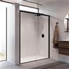 Leroy Merlin Porta doccia L 157-160 cm x H 200 cm, per nicchia in vetro trasparente SP. 8 mm, profilo nero