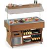 Tecfrigo Banco Buffet Isola Refrigerato con Cupola Motorizzata ISOLA-RUGIADA4M - Temp -1° +0 C - Vasca Refrigerata Cm 131
