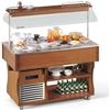 Tecfrigo Banco Buffet Isola Refrigerato con Cupola Motorizzata ISOLA-BRINA6M - Temp -1° +0 C - Piano Refrigerata Cm 192