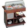 Tecfrigo Carrello da Portata Refrigerato in Legno Massello per Pesce Fresco CARRELLINO-FISH - Piano Inox Cm 78