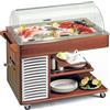 Tecfrigo Carrello da Portata Refrigerato in Legno Massello per Pesce Fresco CARRELLINO-MURENA - Piano Inox Cm 95,5