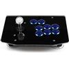 C-FUNN Arcade Stick Pc Gioco Joystick Usb Fightstick Luce 6 Pulsanti Controller - Azzurro