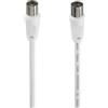 Hama - Cavo antenna M/F, 75 ohm, 1,5 metri, per Televisore, bianco