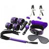 SECRETPLAY 100% FETISH SECRETPLAY - BDSM SET 8PCS VIOLA / NERO.