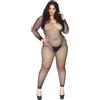 LEG AVENUE BODYSTOCKINGS LEG AVENUE - CALZA BODY A RETE CRISTALLIZZATA 1X-2X