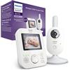 Philips Avent Advanced Video Baby Monitor con telecamera e audio, Schermo 2.7, Connessione sicura e privata, Bianco/Grigio (Modello SCD833/26)