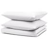 Blumtal biancheria da letto 260x240cm + 2x federa 65x65cm - lenzuola in microfibra 260x240cm - set di 3 lenzuola bianche