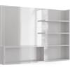 VICCO Specchio bagno Vicco Bianco lucido 89.8 x 65 cm con scomparti aperti, Model 41278