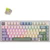 AULA-Verlag Tastiera meccanica da gaming AULA F75, senza fili, con illuminazione RGB LED - layout QWERTY US - 2,4 GHz/USB-C/Bluetooth, compatibile con Windows/Mac, colore verde "Cedar Green Reaper"