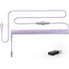 MAMBASNAKE Cavo a spirale USB-C per tastiera meccanica da gaming, compatibile con risoluzione 8KHz, colore viola