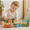 WOOD 'N' PLAY Trenino Wood'n Play: Giocattolo Eco-Friendly con Personaggi Colorati e Blocchi da Costruzione