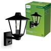 PHILIPS Kinno, Lampada da parete, per Esterni, con Sensore di Movimento, Max 25W, Attacco E27, Nero