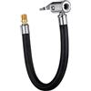 COMFOLIVING Tubo Per Gonfiaggio Pneumatici - Prolunga Adattatore Per Tubo Flessibile Per Pneumatici Per Veicoli | Connettore A Morsetto Per Gonfiaggio Rapido | Ugello Di Gonfiaggio Dei Pneumatici | Manometro Per