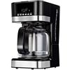 MPM MKW-05 Macchina Caffe Americano, Elettrica, Automatica, Programmabile, 15 Tazze, 1,8 Litri, Display LCD, Filtro Permanente, Funzione Mantenere Caldo, 950W, Nero/Acciaio Inossidabile