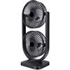 Oreilet Ventilatore Doppia Testa Ventilatore Elettrico Portatile Ricaricabile Tramite USB con 3 velocità del, Ventilatori Torre Piccoli Ventilatori Tavolo Raffreddamento Personali (GRAY)