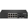 HIKVISION DS-3T0510HP - Switch Industriale Gigabit Hi-PoE 10 Porte, 8 PoE + 2 SFP, 110 W