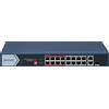 HIKVISION DS-3E1318P-EI/M - Switch Smart Managed PoE 18 Porte, 16 PoE Fast Ethernet + 2 Uplink Gigabit, Budget 130 W