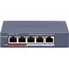 HIKVISION DS-3E1105P-EI/M - Switch Smart Managed PoE Fast Ethernet 5 Porte, 4 PoE + 1 RJ45, Budget 45 W