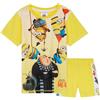 Minions Pigiama Corto Bambino, Pigiamino Estivo in Cotone Set - Regalo Ragazzi (Giallo/Multicolore, 4-5 Anni)