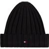 Tommy Hilfiger - Small Flag Beanie Au0au01526, Cappello in Maglia Unisex - Bambini e Ragazzi