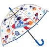 alldomess Ombrello per Bambini Trasparente a Bastone a Forma di Campana Cuore | Manico Semirotondo,Cupola Chiara Resistente al Vento,Leggero e Stabile,Regali per Bambini,Scuola, Viaggi all'Aperto