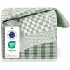 Blumtal Set Strofinacci Cucina Cotone - Canovacci Cucina Cotone 100% - Stracci Cucina Elevata Assorbenza - Certificati Oeko-Tex - 50x70cm - 5 Pezzi - Verde