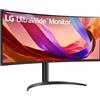 Lg Monitor 34" ( LED 3440x1440 UWQHD 100Hz ) ULTRAWIDE Curvo Black 34BQ65VA B