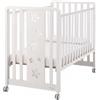 Azzurra Design Lettino Trasformabile Glam STELLE BIANCO Uno X 9 Bianco Con Piumone Avana Stelle e Materasso