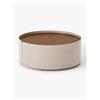 Westwing Collection Tavolino rotondo in legno con cassetti Loran - Beige, Marrone