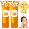 TRMPLX 2 Pezzi orange exfoliating gel, gentle exfoliating orange,gel idratante per viso e corpo, esfoliante viso naturale all'arancia (Regalo di spugna da bagno) C